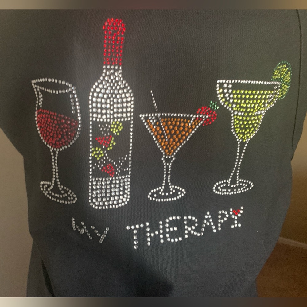 Kaufman Black Bejeweled Bartending Apron